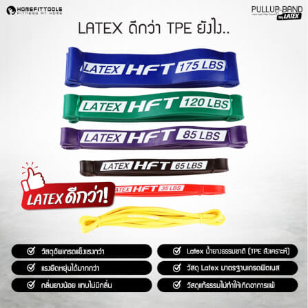 เซ็ตยางยืดออกกำลังกาย HOMEFITTOOLS PULLUP BAND รุ่น LATEX 5 ชิ้น_4